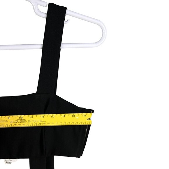 Cinq A Sept NWT Womens 8 Black Midi Cutout Dress Straps Side Zippers Bodycon - Picture 12 of 16